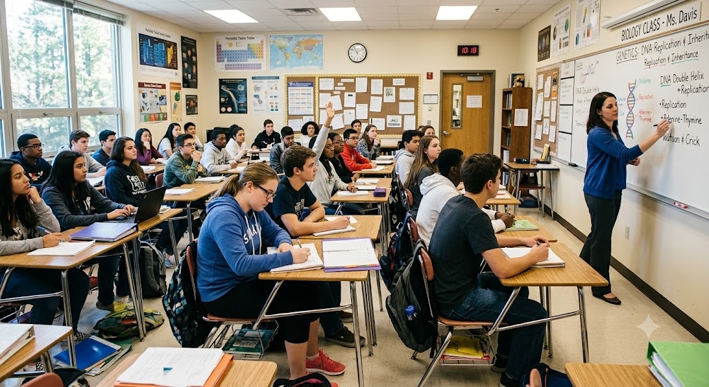 Students in a classroom